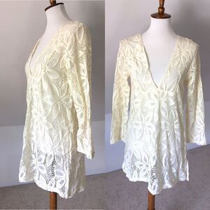 BRAND NEEDED Daisy Lace Knit Swim Coverup NWOT